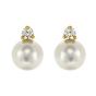 Pearl and Diamond Earrings - 00020106 | Heming Diamond Jewellers | London