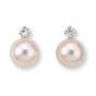 Pearl and Diamond Earrings - 00022084 | Heming Diamond Jewellers | London