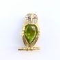 Peridot & Diamond Owl  Brooch - 02023604 | Heming Diamond Jewellers | London