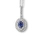 Sapphire and Diamond Cluster Pendant - 00025363 | Heming Diamond Jewellers | London