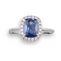 Sapphire and Diamond Cluster Ring - 00022586 | Heming Diamond Jewellers | London