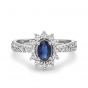 Sapphire and Diamond Cluster Ring - 00024561 | Heming Diamond Jewellers | London
