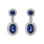 Sapphire and Diamond Drop Earrings - 00025338 | Heming Diamond Jewellers | London