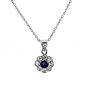 Sapphire and Diamond Pendant - 01017601 | Heming Diamond Jewellers | London