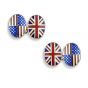 Silver Union Flag/ Stars and Stripes Cufflinks - 02023271 | Heming Diamond Jewellers | London