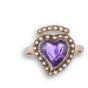 Victorian Amethyst& Pearl Ring - 02024102 | Heming Diamond Jewellers | London