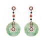 Vintage Jade and Diamond Earrings - 00019282 | Heming Diamond Jewellers | London