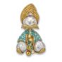 Vintage Turquoise, Pearl and Diamond Brooch - 02024381 | Heming Diamond Jewellers | London