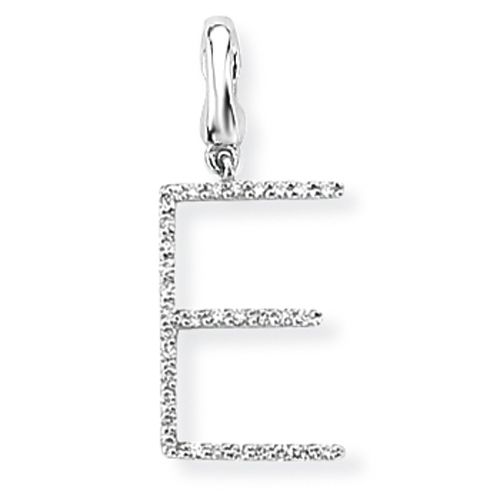 Diamond Initial 'E' Charm / Pendant (9ct) - 00019098 | Heming Diamond Jewellers | London