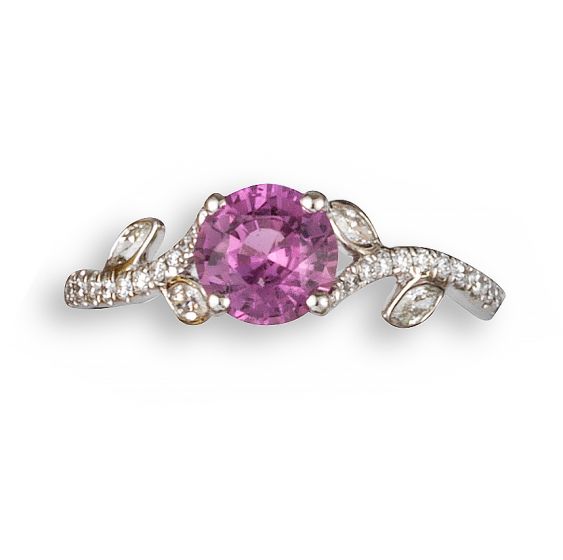 Pink Sapphire & Diamond Ring - 00022939 | Heming Diamond Jewellers | London