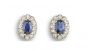 Sapphire and Diamond cluster earrings. - 02023819 | Heming Diamond Jewellers | London