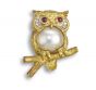 Pearl Owl Brooch - 02023827 | Heming Diamond Jewellers | London