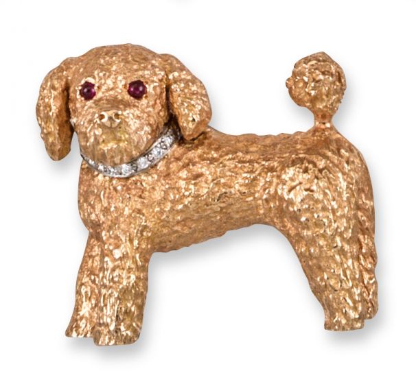 French Poodle Brooch - 02022581 | Heming Diamond Jewellers | London