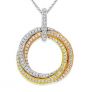 Diamond Three Colour Gold Pendant - 02022183 | Heming Diamond Jewellers | London