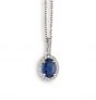 Sapphire & Diamond Pendant - 00024938 | Heming Diamond Jewellers | London