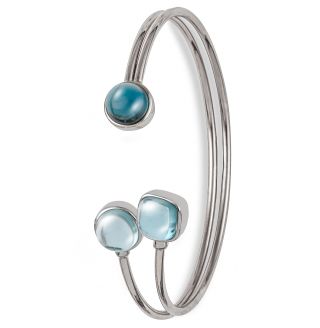 Blue Topaz Bangle - 00025035 | Heming Diamond Jewellers | London