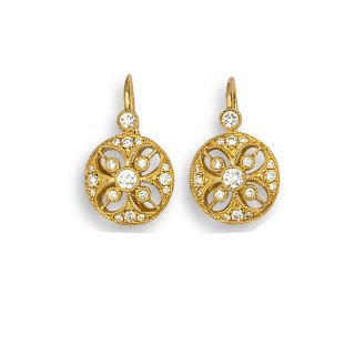 Diamond Drop Earrings - 00025443 | Heming Diamond Jewellers | London