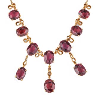 Edwardian Garnet Necklace - 02024074 | Heming Diamond Jewellers | London