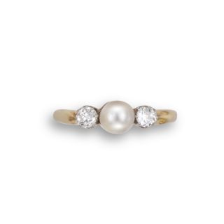 Edwardian Pearl & Diamond Ring - 02024145 | Heming Diamond Jewellers | London