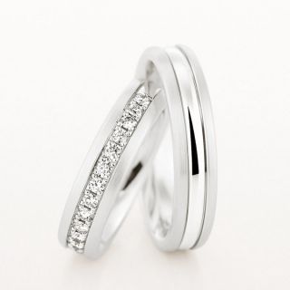 Pair of Platinum 5mm Wedding Rings by Christian Bauer - 00019238 | Heming Diamond Jewellers | London
