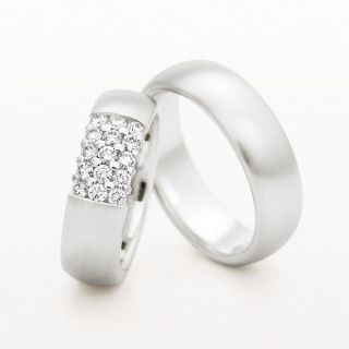 Pair of Platinum 6.5mm Wedding Rings by Christian Bauer - 00019127 | Heming Diamond Jewellers | London