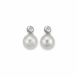 South Sea Pearl Earrings - 00022627 | Heming Diamond Jewellers | London