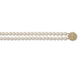 Two Row Pearl Bracelet - 02024418 | Heming Diamond Jewellers | London