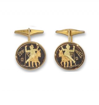 Vintage Don Quixote Cufflinks - 02024393 | Heming Diamond Jewellers | London
