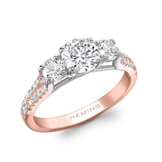 BYRON - TRILOGY COLLECTION - BYRON - THREE STONE DIAMOND RING | Heming Diamond Jewellers | London