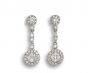 Diamond cluster drop earrings. - 00024577 | Heming Diamond Jewellers | London
