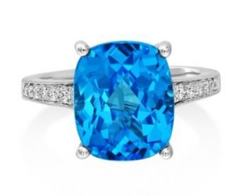 Blue Topaz and Diamond Ring - 02023584 | Heming Diamond Jewellers | London