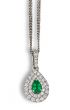 Emerald And Diamond Pendant - 00024221 | Heming Diamond Jewellers | London